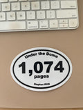 Under the Dome - Stephen King - Book Marathon Sticker NOW AVAILABLE