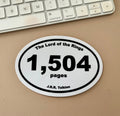 Lord of the Rings Book Marathon Vinyl Sticker for Cars