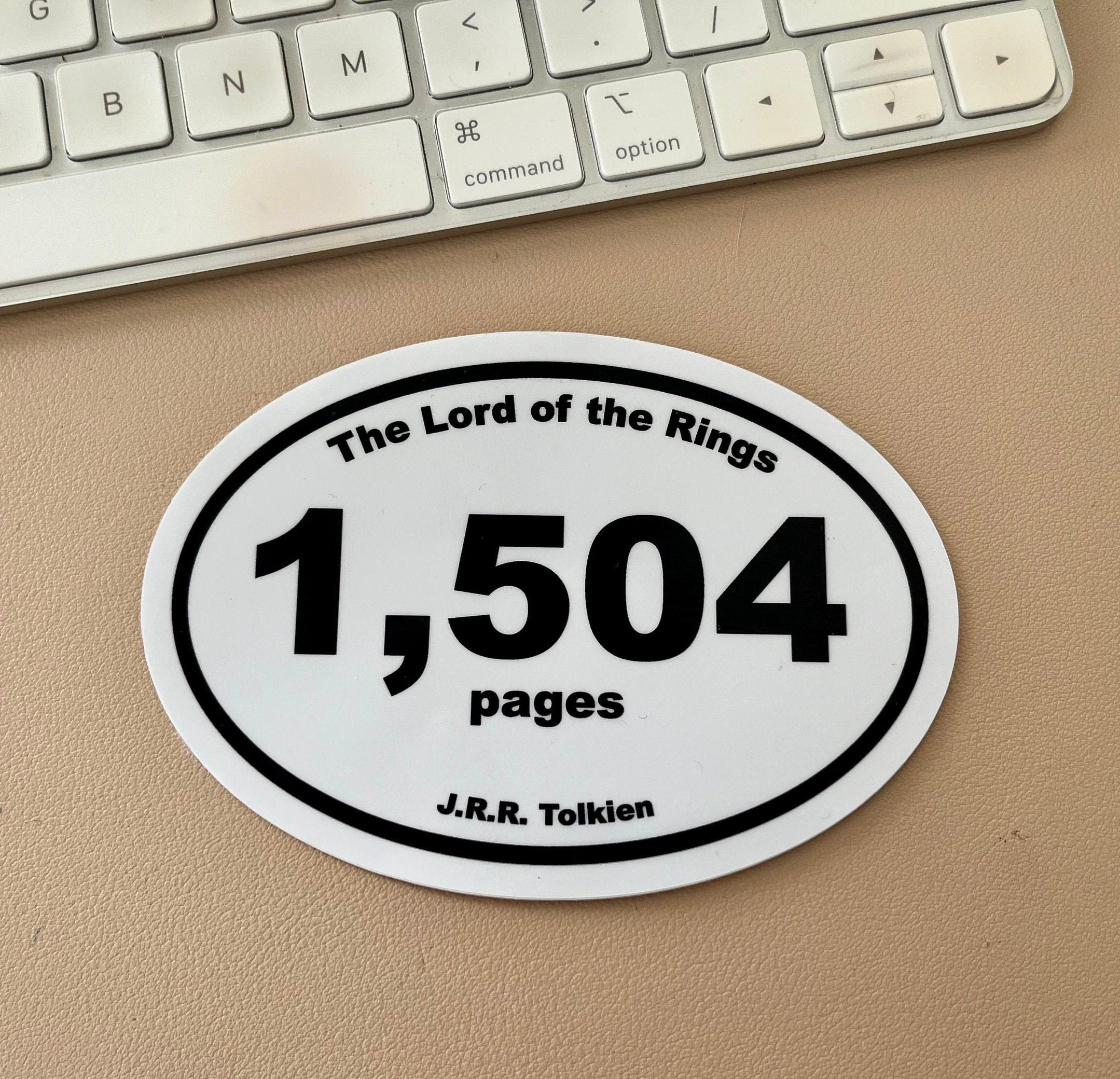 Lord of the Rings Book Marathon Vinyl Sticker for Cars