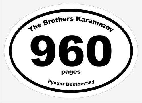 Brothers Karamazov Book Marathon Vinyl Sticker for Car, Laptops - NEW & IMPROVED