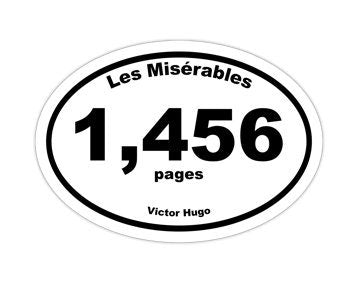 Les Misérables Book Marathon Vinyl Sticker for Cars, Laptops - NEW & IMPROVED