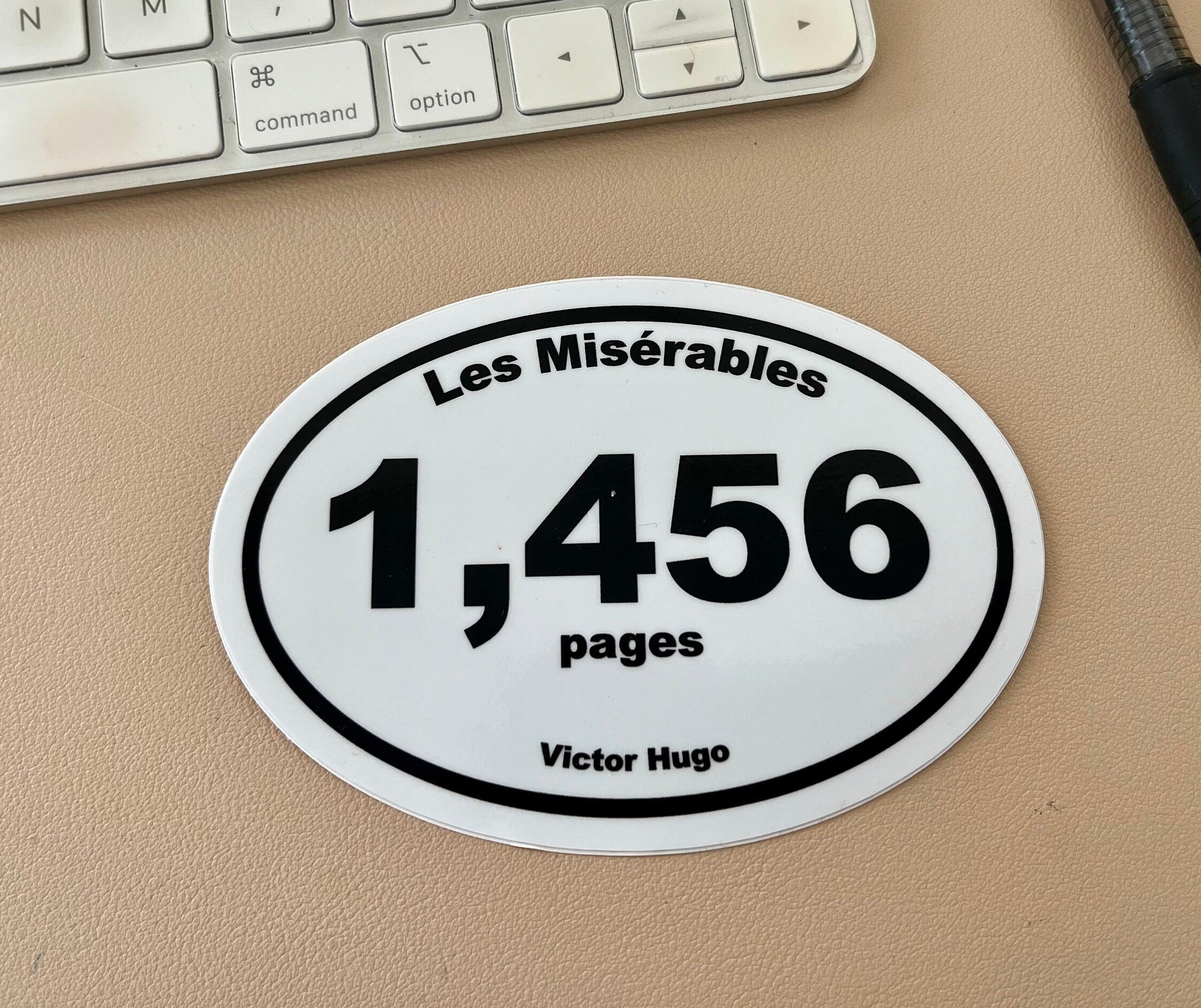 Les Misérables Book Marathon Vinyl Sticker for Cars, Laptops - NEW & IMPROVED