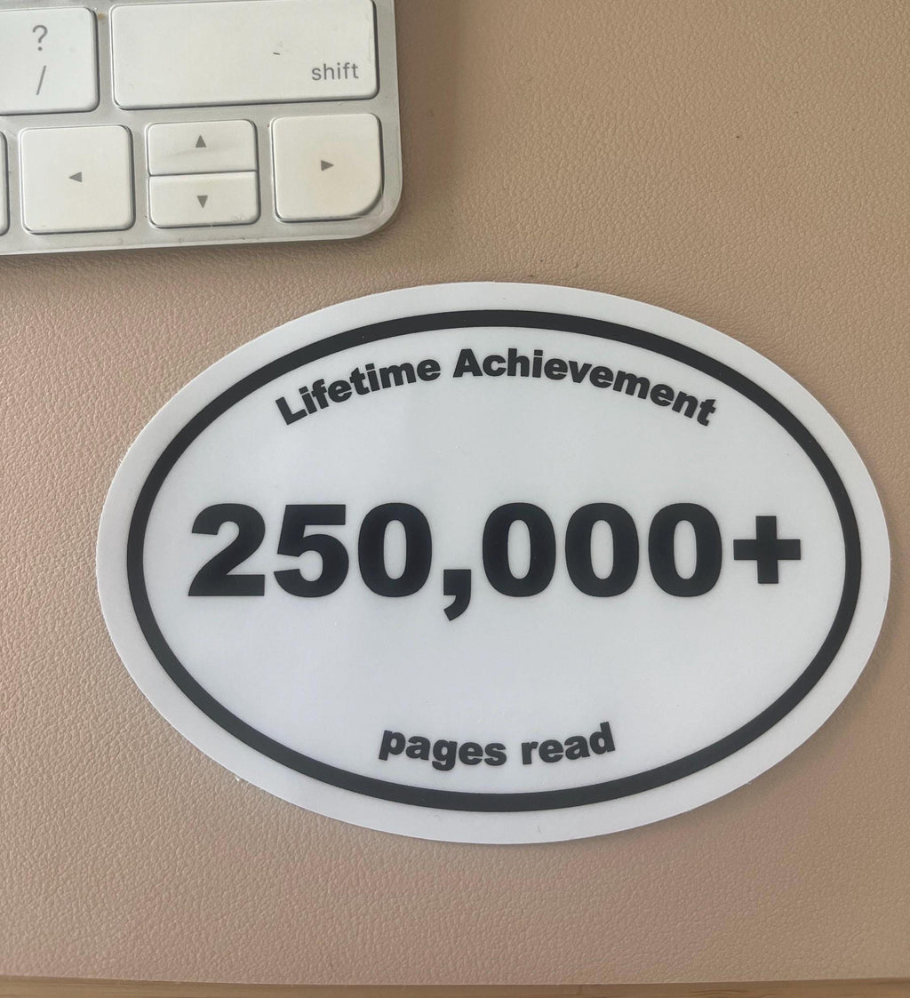 Custom Lifetime Achievement Book Marathon Vinyl Sticker