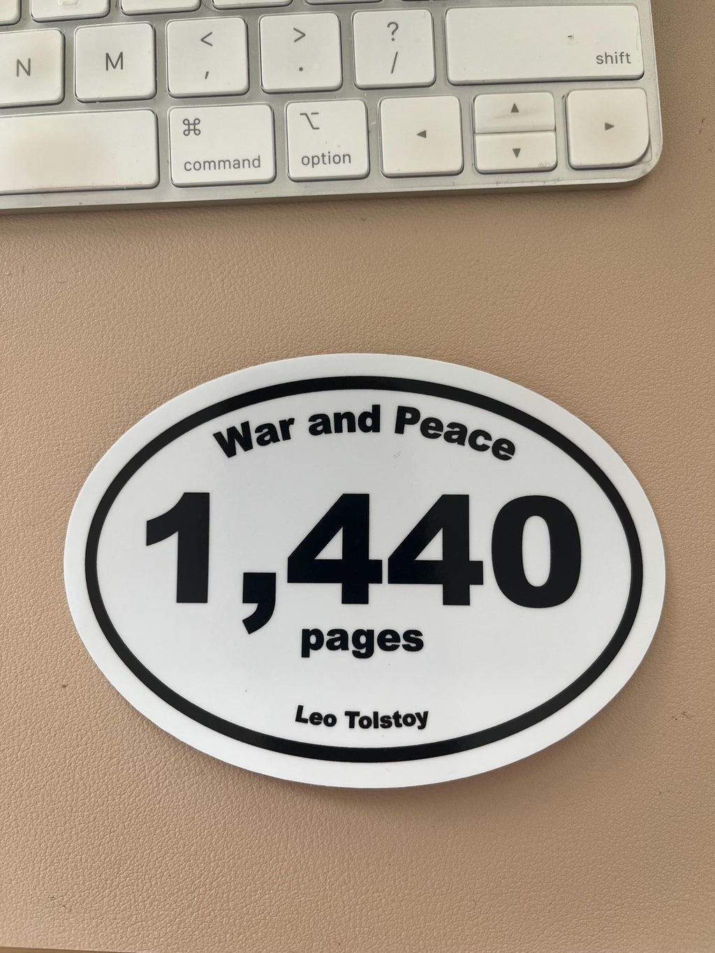 War and Peace - Book Marathon Sticker - Decal for Cars & Laptops
