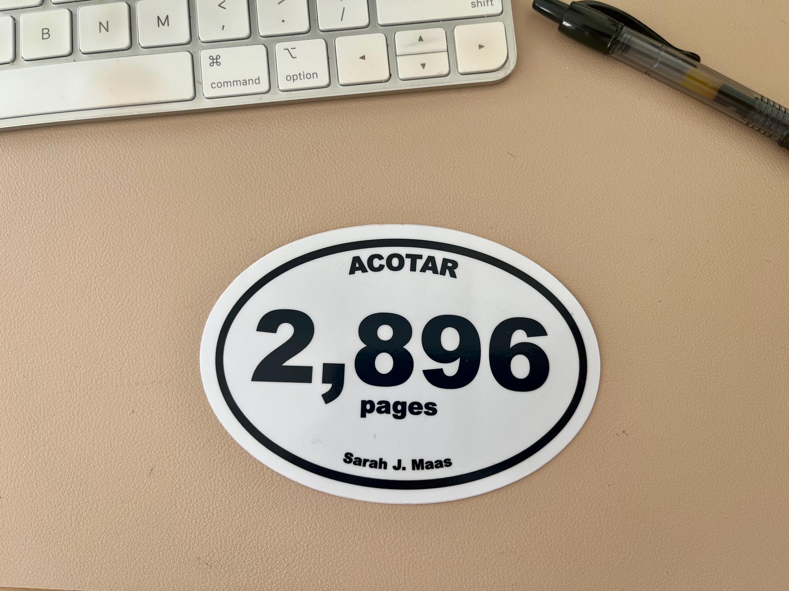 ACOTAR Series Book Marathon Vinyl Sticker for Cars - A Court of Thorns and Roses