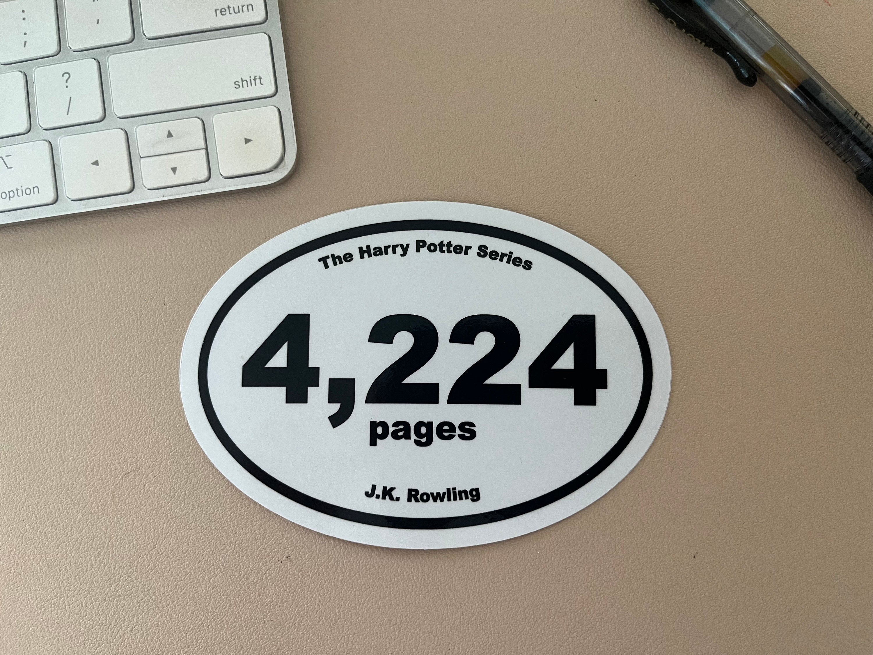 Harry Potter Series Book Marathon Sticker for Cars, Laptops